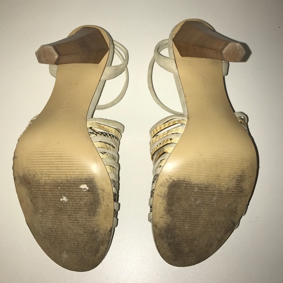 Calvin Klein Snake Skin - Strap - High Heel Pump - Sandals Size 7.5 - Picture 4 of 4